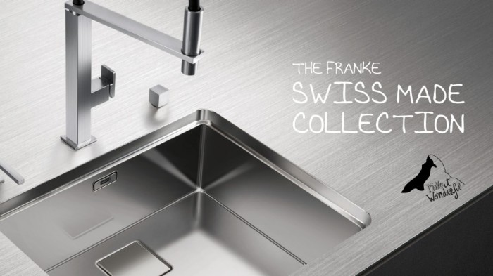 Ukázka produktů z Franke SWISS MADE COLLECTION