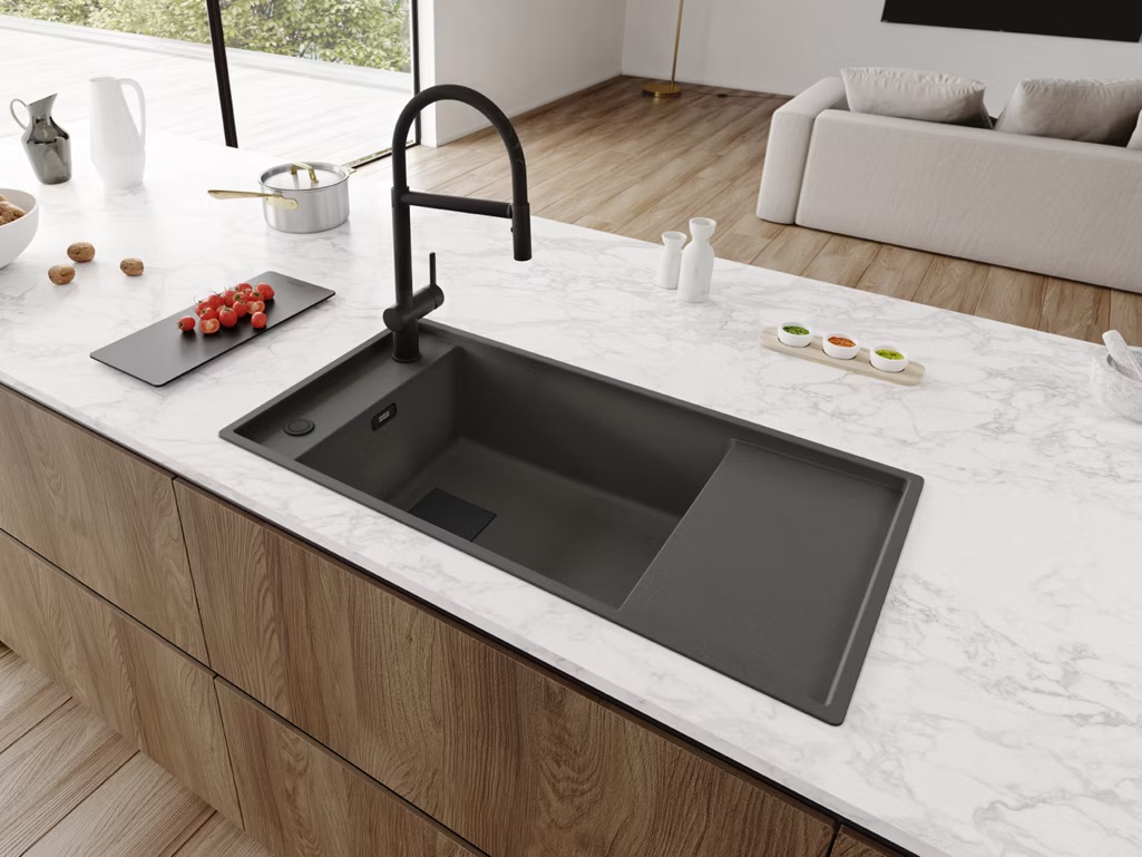 Designová inspirace s kuchyňským dřezem Franke Fragranite v odstínu Šedá břidlice